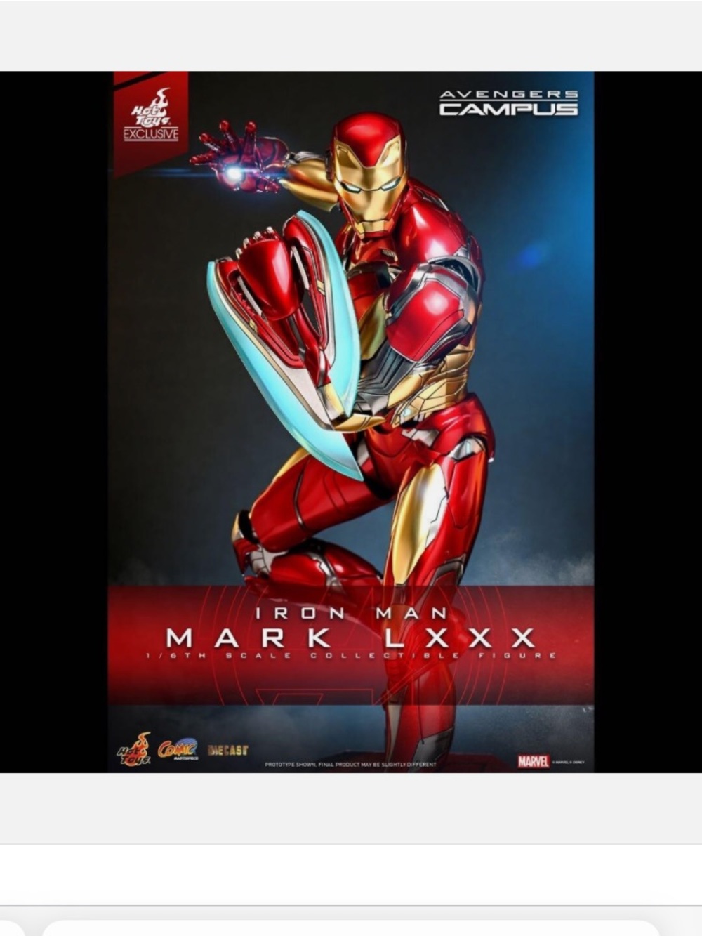 Iron Man Mark LXXX Collectible Figure - Red & Gold - Hot Toys